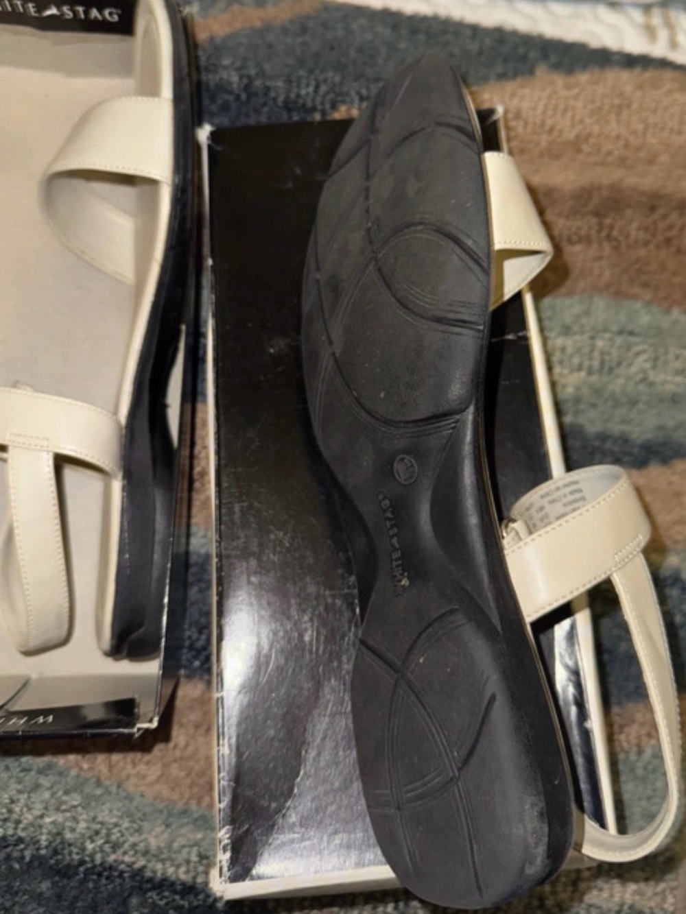 White Stag Off-White Slingback Sandals